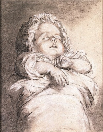 אליזבט לואיז ויג'ה לה ברון, תינוק ישן, 1786, גירי פסטל על נייר, אוסף פרטי